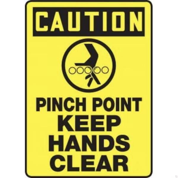 Accuform OSHA CAUTION SAFETY SIGN PINCH POINT MEQM691XP - main